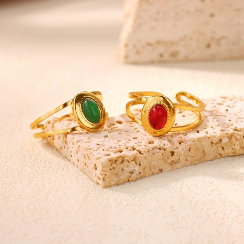 Light luxury zircon pearl heart-shaped ring women's opening adjustable temperament high-end k gold exquisite ring new