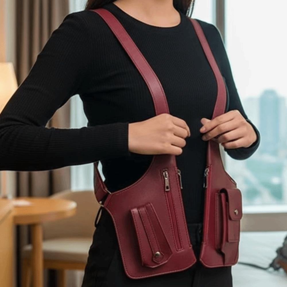 Borsa Antifurto Sottobraccio Vintage Steampunk per Cellulare Borse da Petto per Viaggio