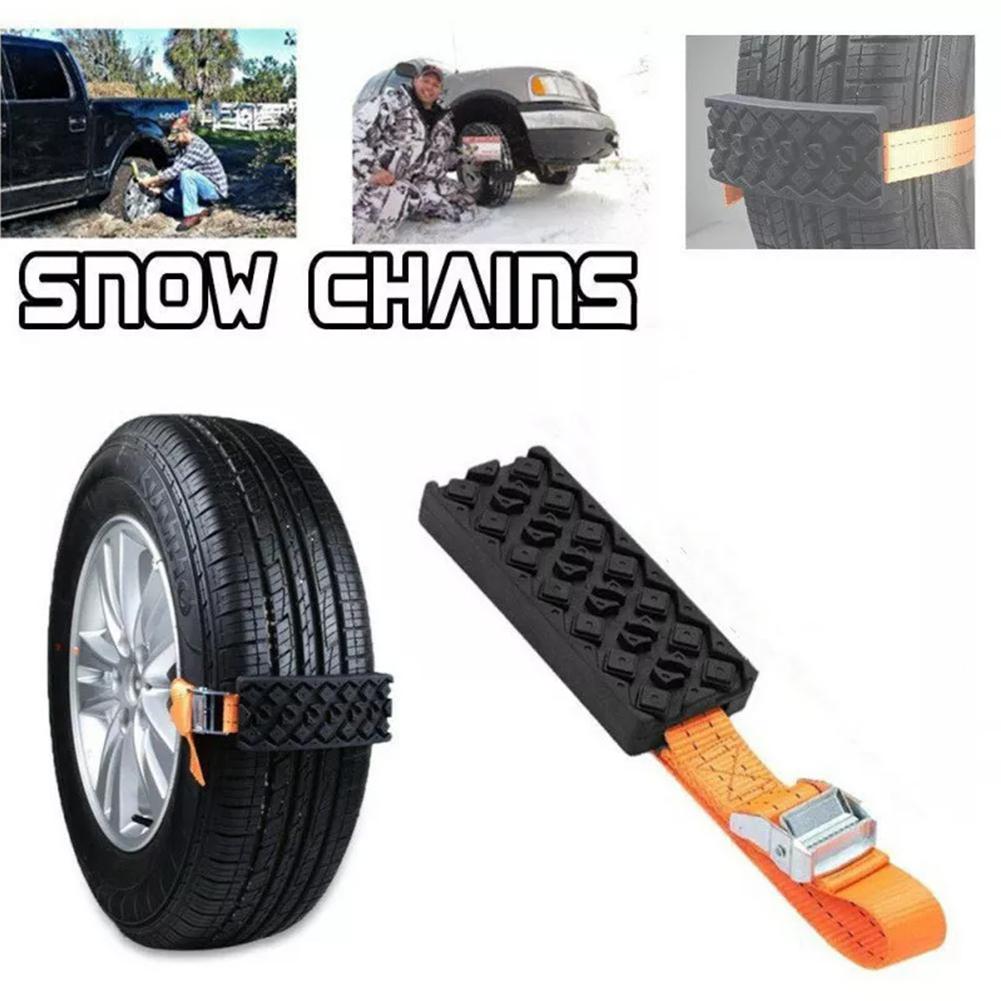 1pc Universal Car Motor Tire Anti-Skid Chain For Snow Mud Ice Tire Chain Straps Traction Blocks Emergency Snow Mud Sand Durable