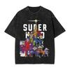 Anime Dragon Ball Printed Tshirt Mens and Womens Washed Tshirt High Quality Vintage Cotton Tshirt Harajuku Tops