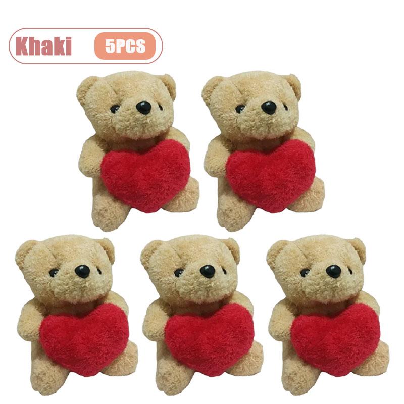 1-5PCS Hugging Heart Plush Bear Stuffed Animal Valentines Day Christmas Doll Gift for Kids Adults Collection Toy