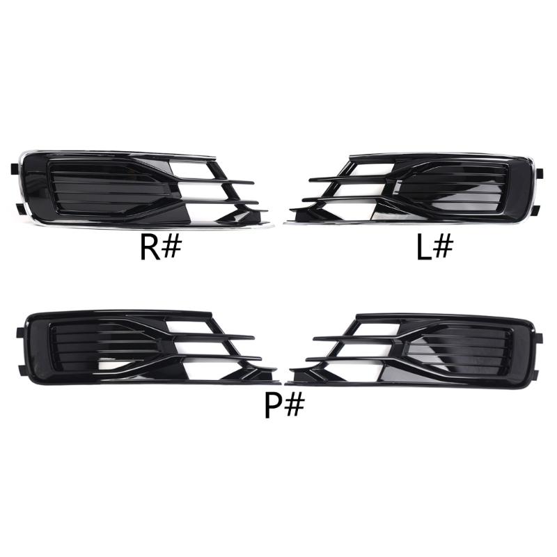 Front Left Driver Side Bumper Fog Light Lamp Hole Cover Grille Molding Trim Replacement Durable for A6C7 2016-2018