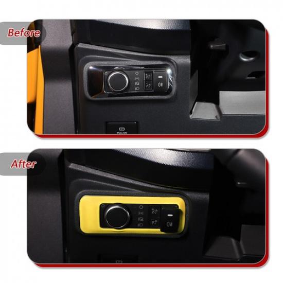 Head Light Switch Cover Trim Interior Yellow Accessories for Ford Bronco +