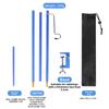Aluminum Alloy Folding Camping Light Stand with Adjustable Height and 12cm Hook for Convenient For Outdoor Use