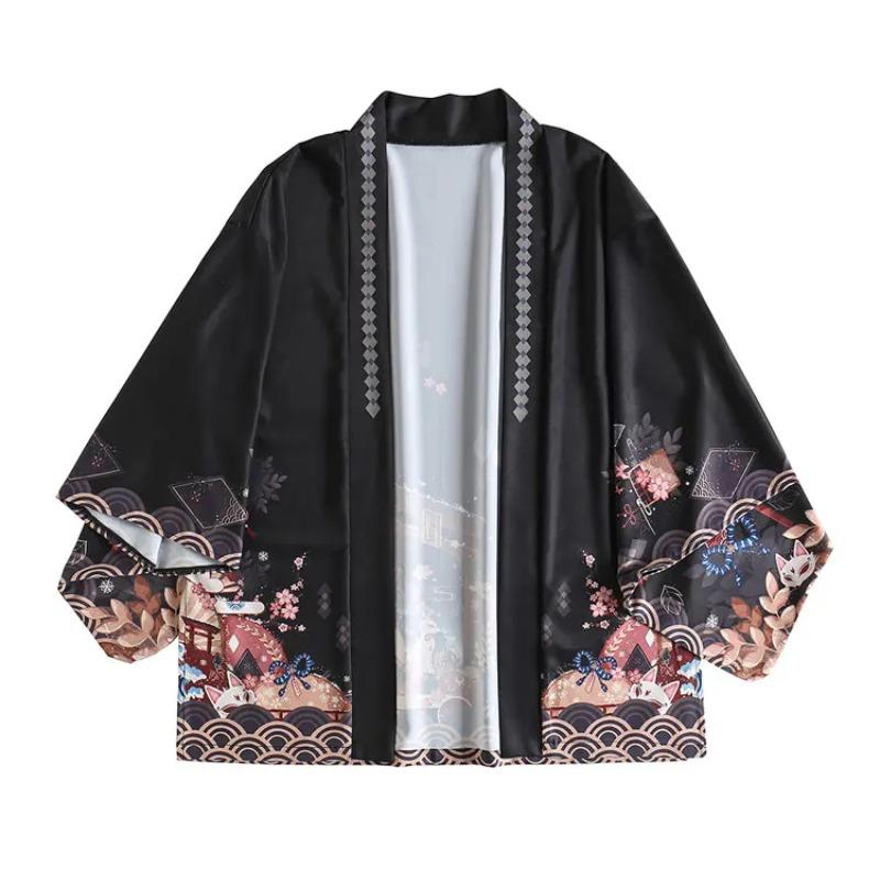 Summer Loose Japanese Samurai Kimono Streetwear Cardigan Cosplay Haori Harajuku Women Men Yukata Traditional Clothing