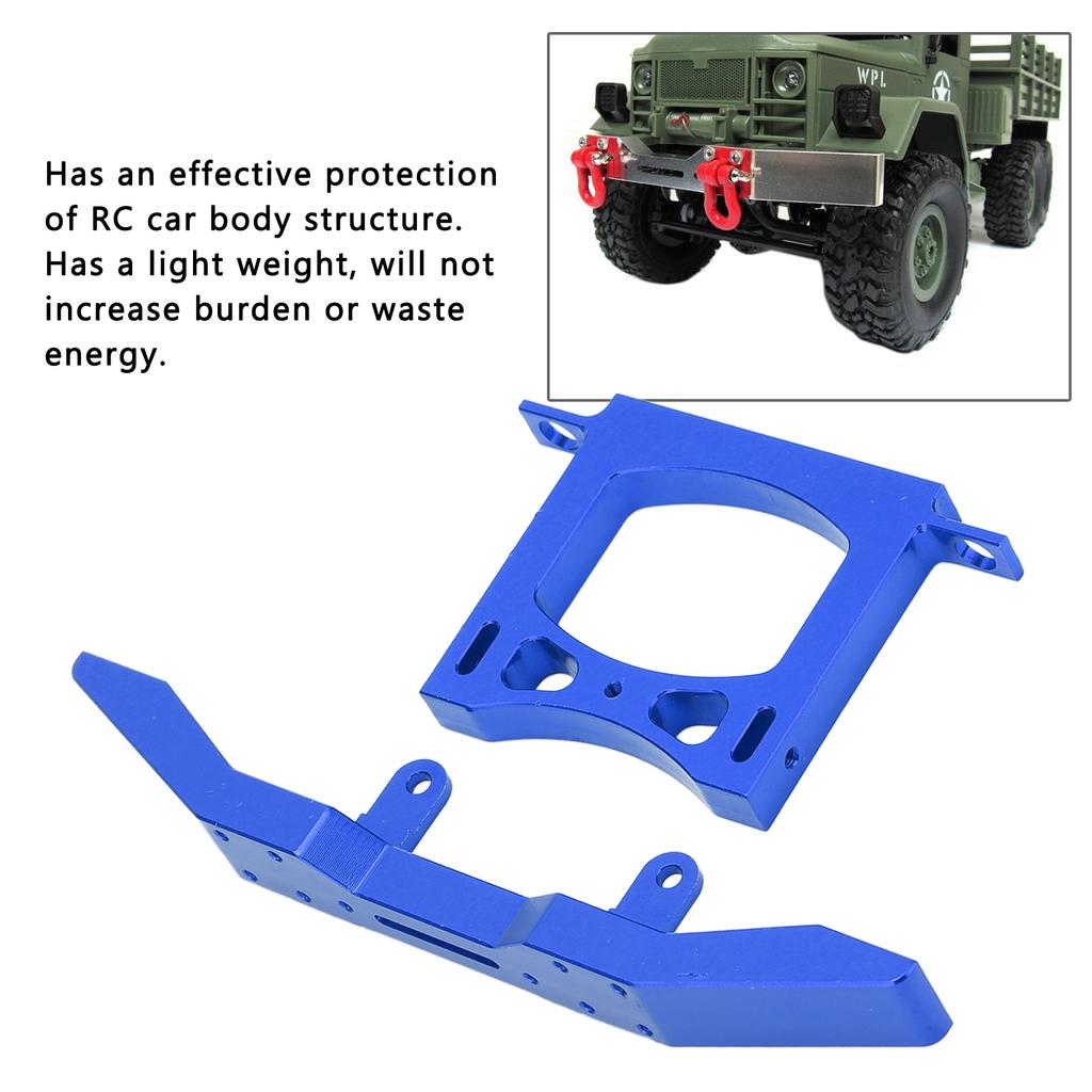 RC Metal Bumper Front Rear Car Set Aluminum for WPL B14 B16 Q60 Q61 1Celsius16 Remote Control Car