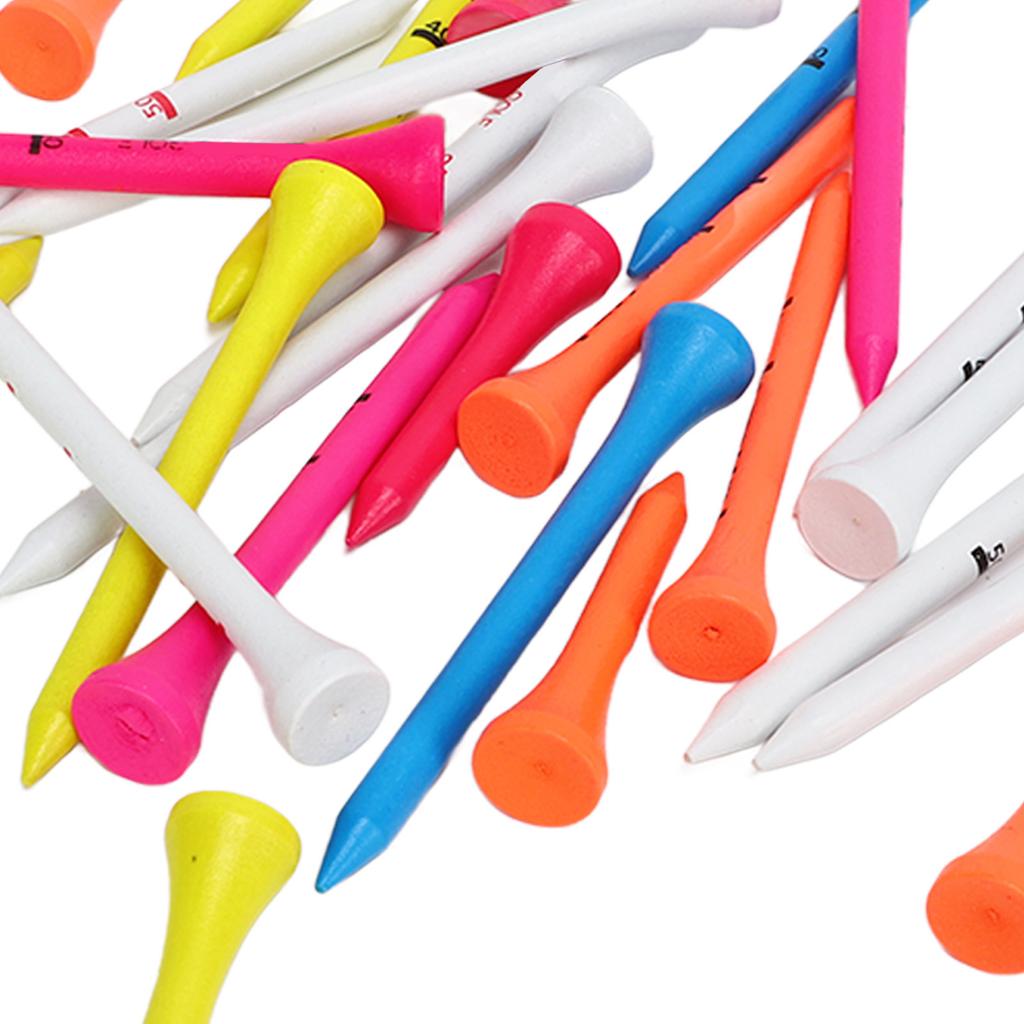 Golf Tee Set Maple Clear Scale Stable Multiple Size Easy Adjustment Robust Wooden Golf Tee Replacement