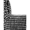 Plus Size  Summer Country Style Gingham V-Neck Puff Sleeve High Waist Tiered Cake Dress Casual Summer Dress