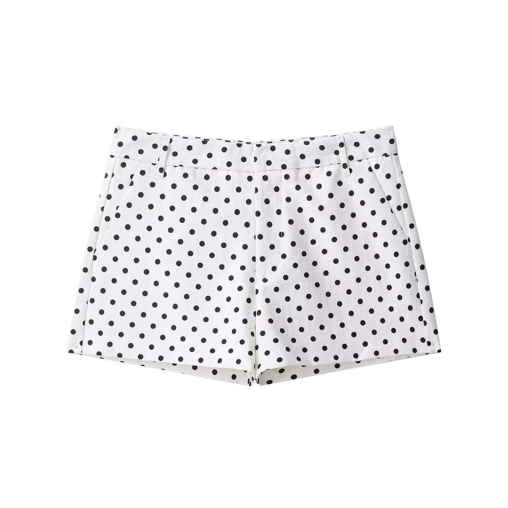 European & American Style Women's Polka Dot Bubble Jacket with Stand Collar