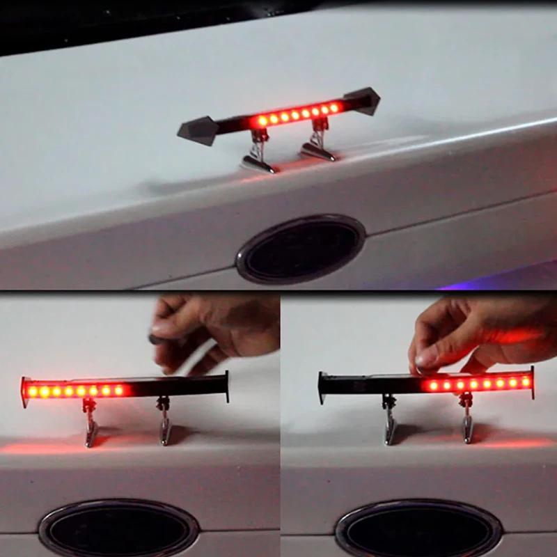 Mini Solar Car Rear Spoiler Tail Light Universal 12V LED Flashing Warning Waterproof Wing with Smart Sensor Modified Accessories