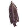 666 [Hervorragender Zustand] LJM-1TF Lammfell Seitenriemen Double Rider Jacke Jacke 34 Braun Gebraucht