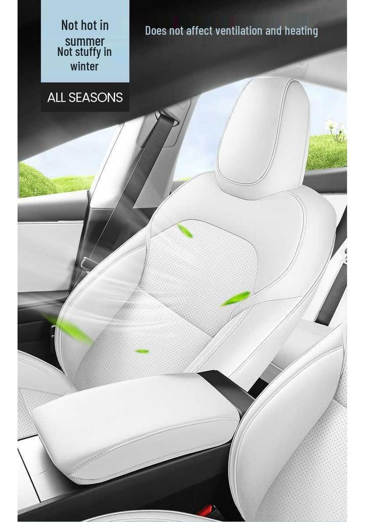 Coprisedili in Pelle per Tutte le Stagioni per Tesla Model Y: Copertura Completa per Model Y Rinfrescata.
