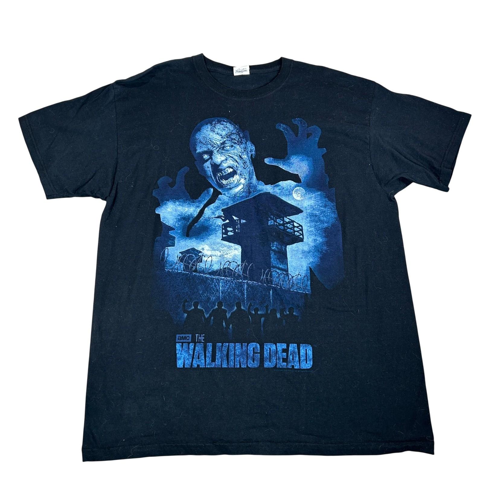 AMC The Walking Dead Zombie Graphic Jerzees T Shirt Black XL Unisex T-Shirt XL