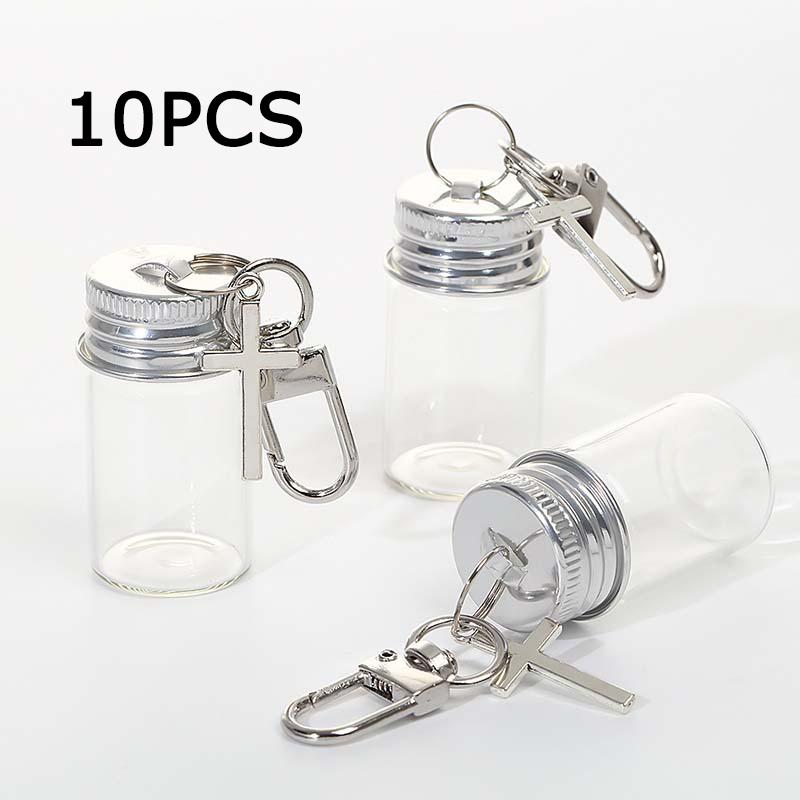 

WTEMPO Keychain Small Bottles Creative DIY Wish Drift Bottles Graduation Season Student Activity Commemorative Gifts Bags Hanging Keychain Pendants 10pcs