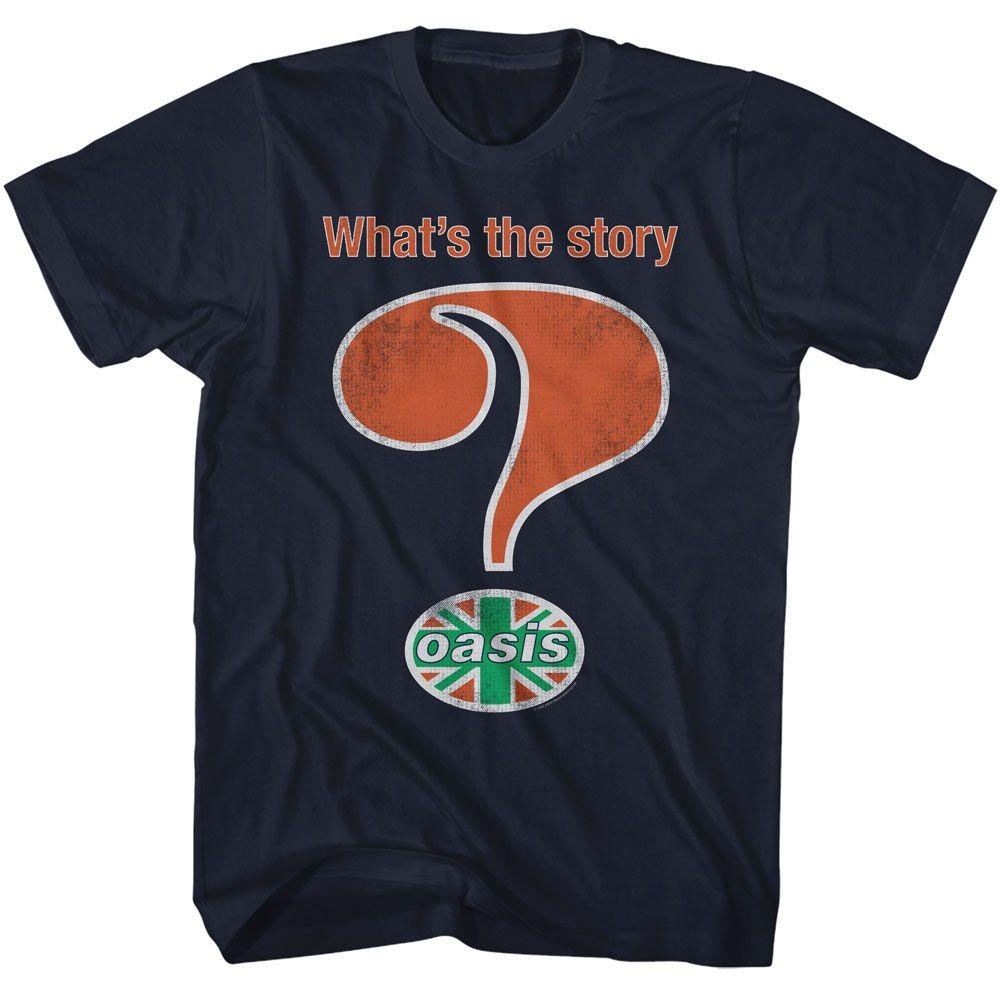 

Oasis Whats The Story Navy Music Shirt S