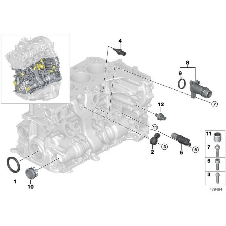 11118511205 Aluminum Engine Block Connector Pipe For BMW F30 G20 X1 X2 X3 X4 320I 530I 730I Replacent # 11118511205 V203560 460209 WG2357661