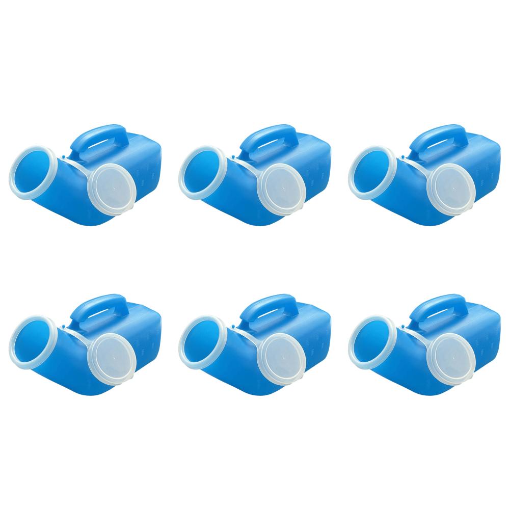 6-1PCS 1200ml Urinals for Men Spill Proof with Lid Portable Mobile Toilet Car Travel Urinary Bottle Disability Old Man Helper