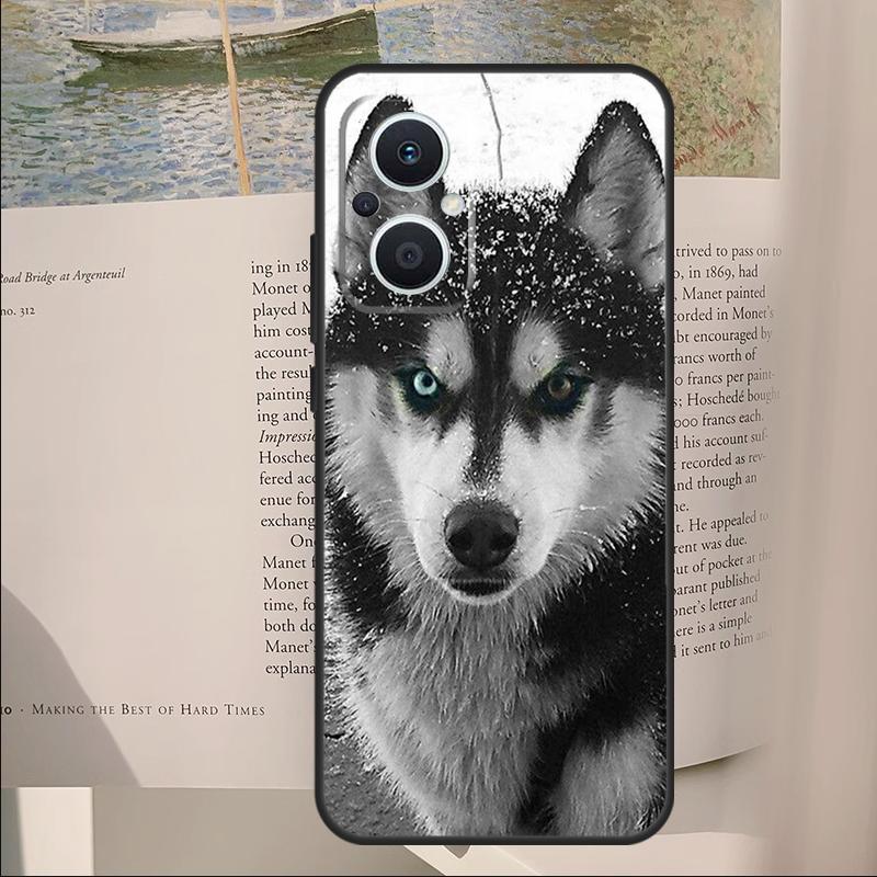 Animal Wolf Dog Husky Cover For OPPO Reno 11F 12F 13F 14F 10 11 12 13 14 Pro 7 8 Lite OPPO Find X6 X8 X9 Pro Case
