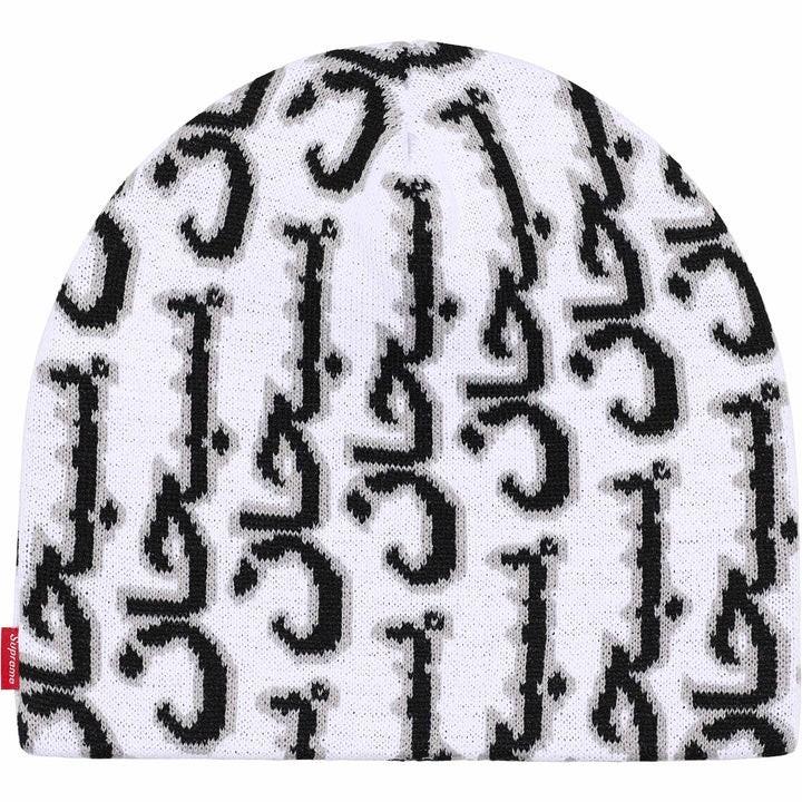 Supreme Arabic Jacquard Beanie White One-Size