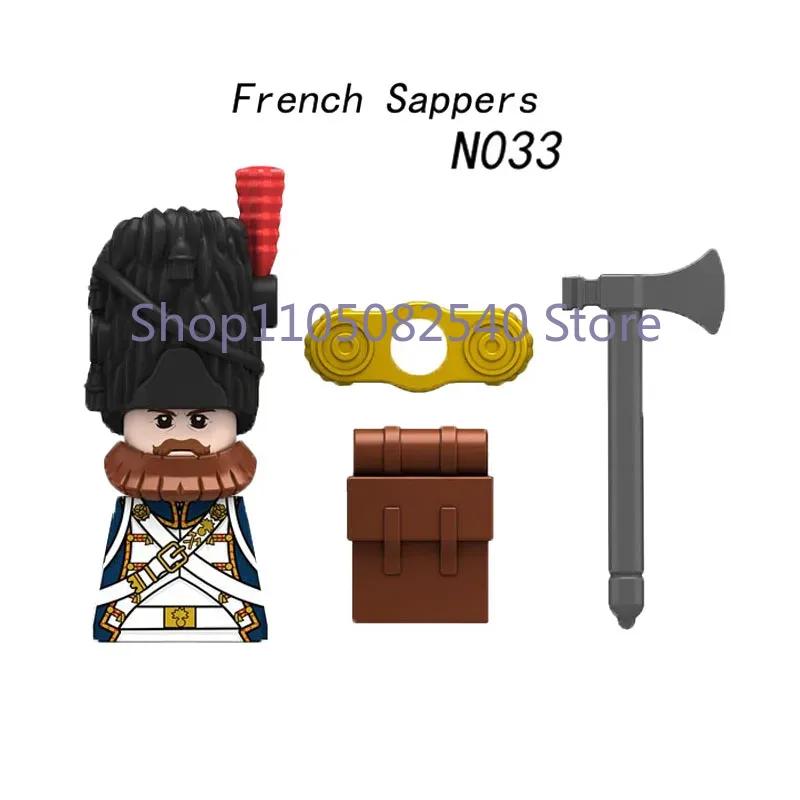 Medieval Military Soldier Figures Napoleon MOC Building Blocks Cavalry Weapons Shield Armor Cannon Militia Cowboy Toys Gift Z013