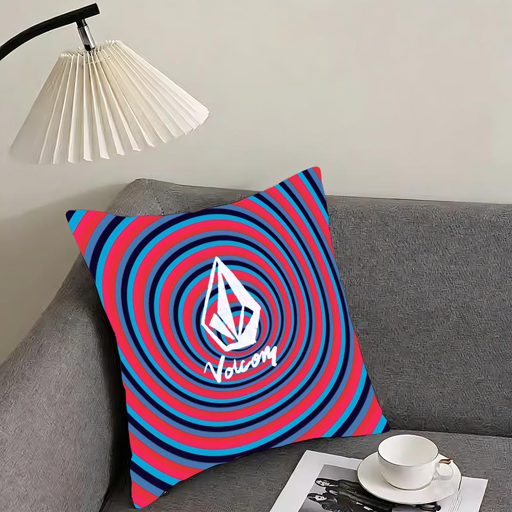 Classic VVolcom Extreme Sports Cushion Cover Pillowcase Ultra Soft Skin Friendly Fabric Cloud Like Comfort Concealed Zipper