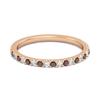 Garnet Eternity Band Ring - 925 Sterling Silver Rose Gold Vermeil