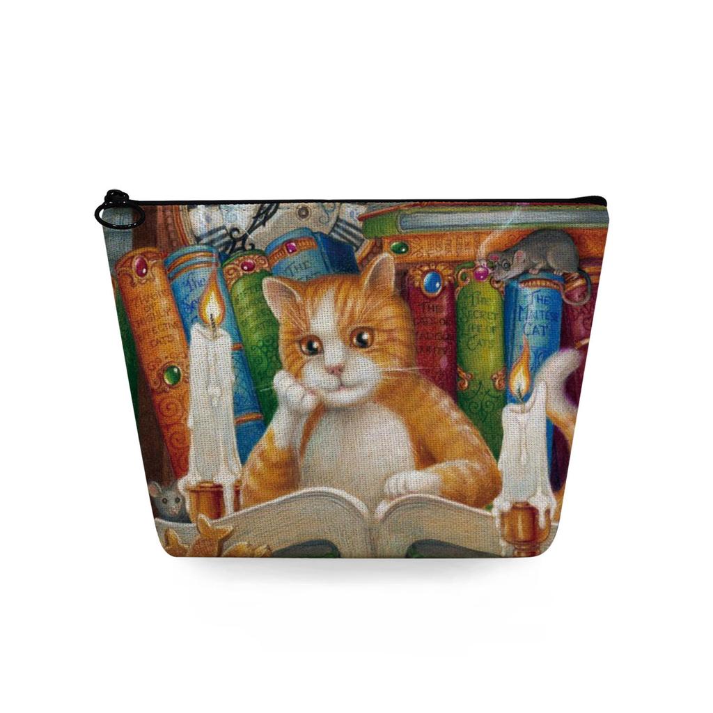 Dam Katt Tryck Sminkväska Toalettartiklar Organisera Reseförvaringsfodral 6784