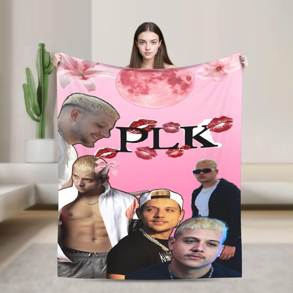 PLK French Rapper Photo Blankets Super Soft Funny Plush Throw Blanket For Home Decor Airplane Travel Flannel Bedspread Bed Cover