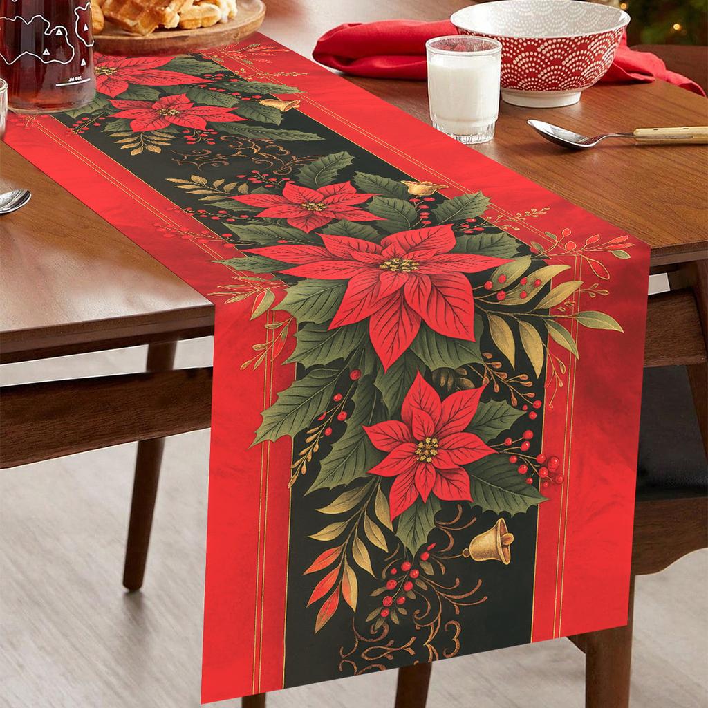 Christmas Table Runner Merry Christmas Decorations for Home 2025 Xmas Table Flag Cover Navidad Natal New Year Tablecloth 2026