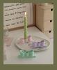 Inspired Atmosphere Candlestick: Creative Long Stem Aromatherapy Candle Holder with Plaster Bow Ornament for Home Decoration