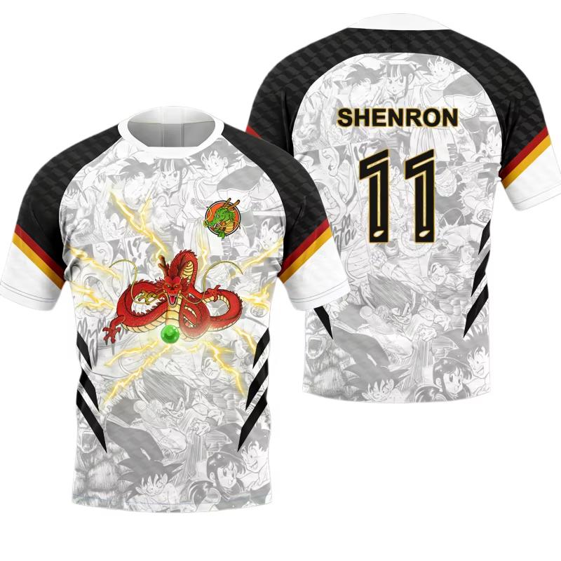 2026 New Adult Men's Dragon Ball Goku 3D Printed Football Jersey T-Shirt Kids Anime T-Shirt Special Football Jersey Unisex Y2k