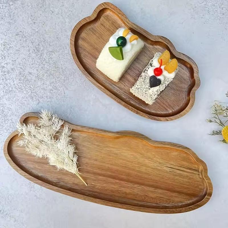 Japanischen Stil Holz Tee Kaffee Tablett Obst Dessert Süßigkeiten Platte Holz Dekorative Brot Snack Kuchen Lebensmittel Gericht Tabletts Geschirr
