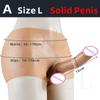 Hollow/Solid Silicone Realistic Dildo Black Pants For Men Super Soft Masturbator Strapon Penis Pants Sex Toys For Men Lesbian