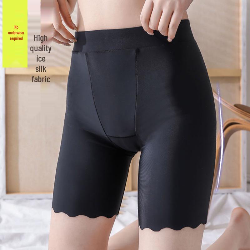 Plus Size Women's Summer Ice Silk Anti-Exposure Safety Shorts