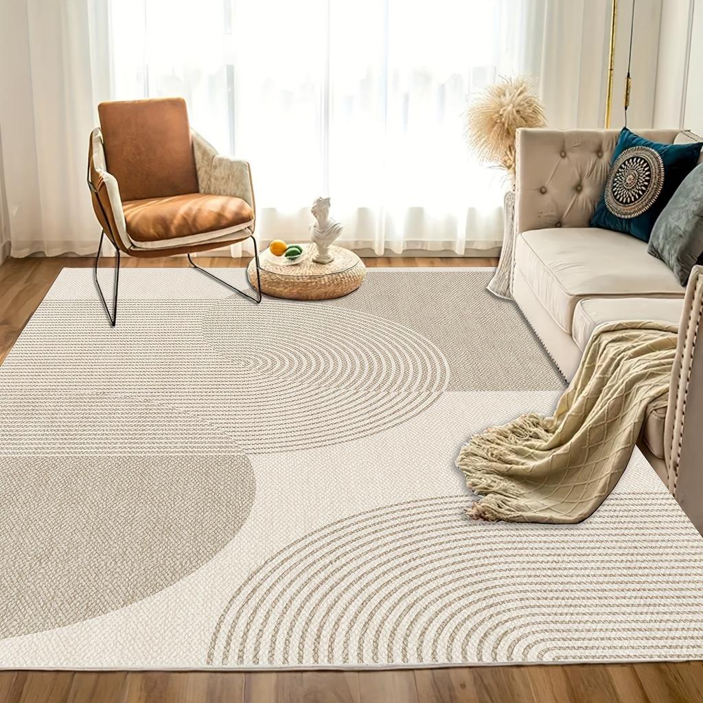 Living Room Carpet Japanese Striped Style Large Area Rug Bedroom Bedside Sofa Floor Mat Machine Washable Easy To Fold Carpets