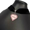 Gothic Pink Heart Velvet Choker Necklace