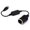 1Pc  Cigarette Lighter Socket USB Male To Female Cigarette Lighter Adapter Converter FOR Car