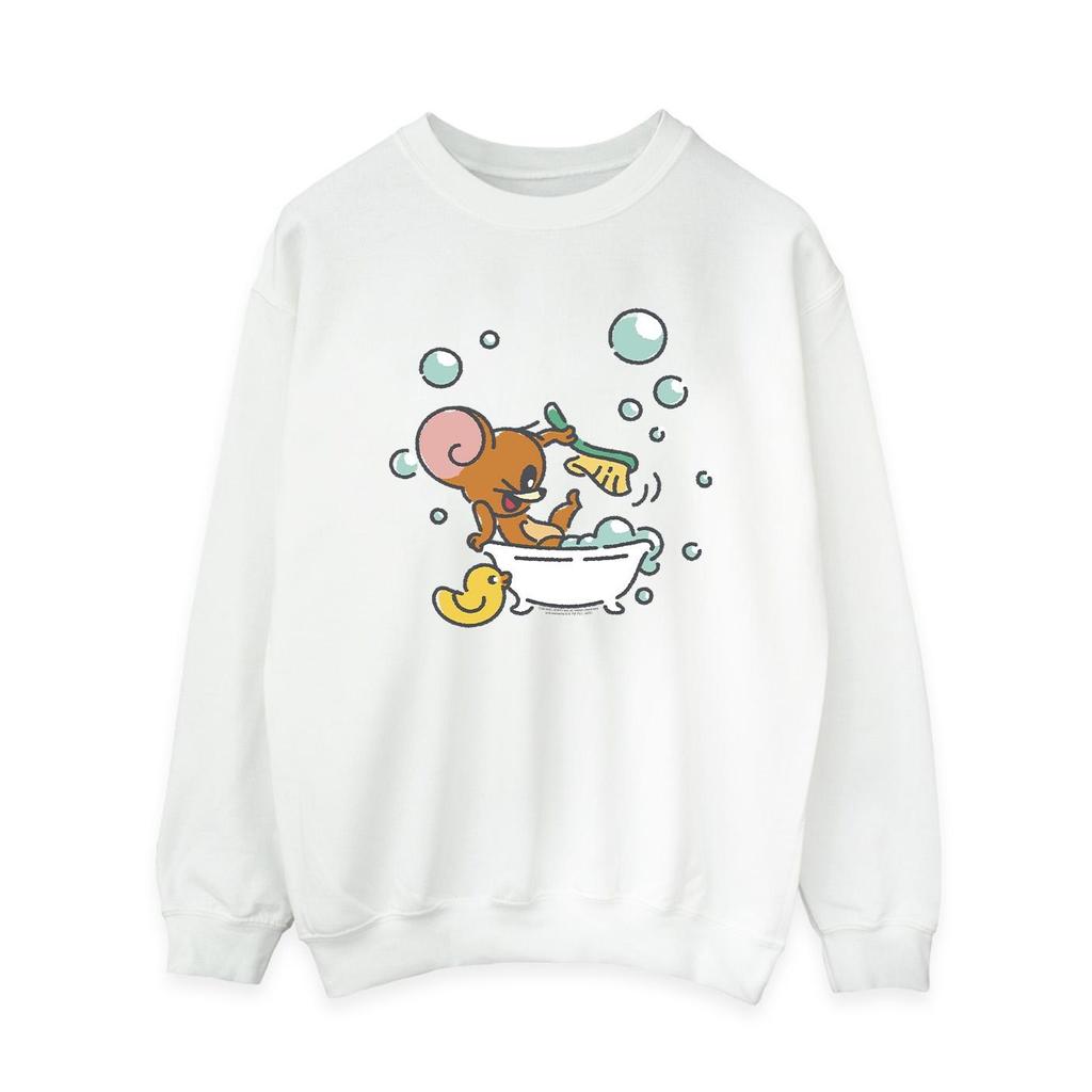 Tom And Jerry Womens/Ladies Bath Time Sweatshirt