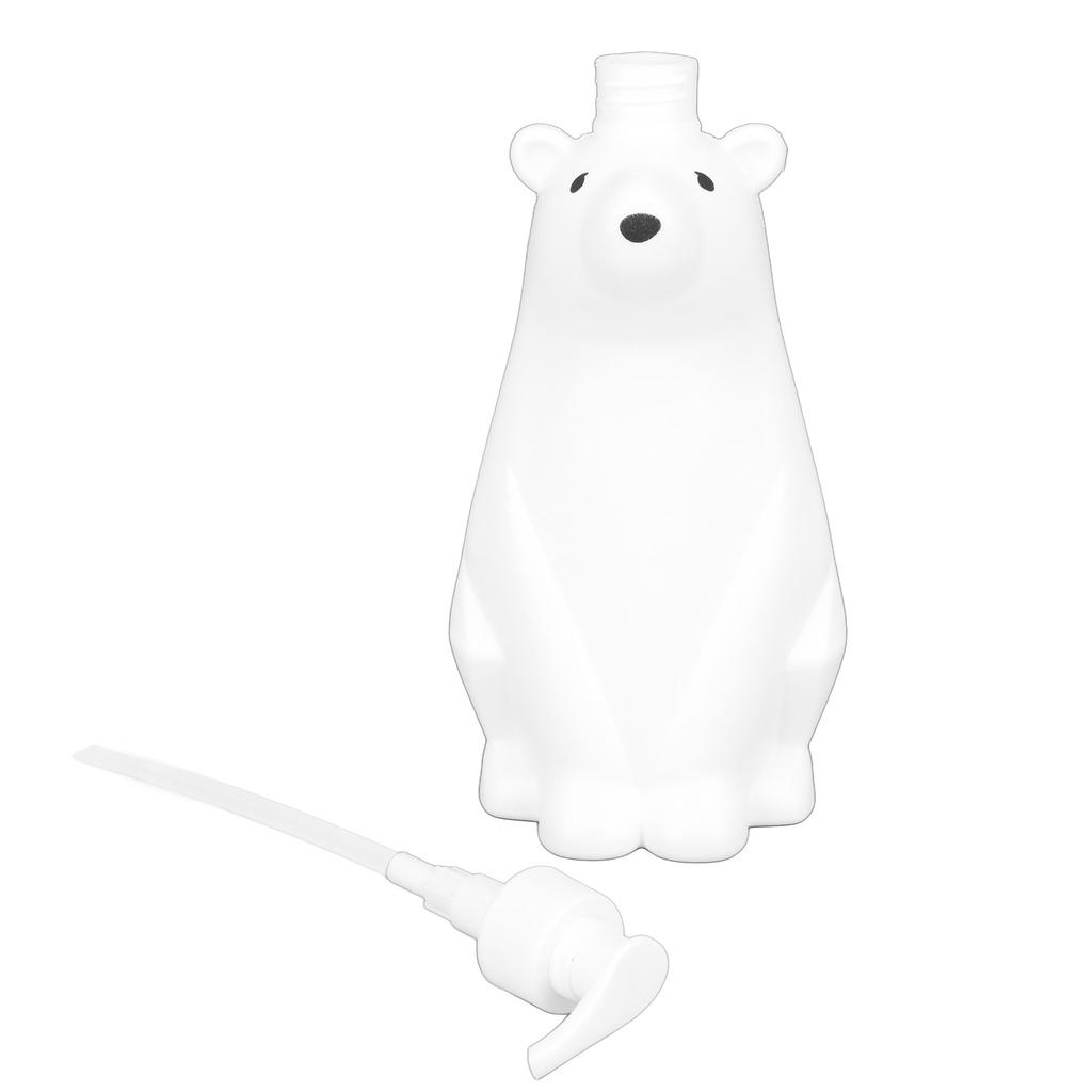 Shampoo Dispenser White Bear Style Pump Type PP PE Widely Used Shower Bottles for Bathroom Washroom