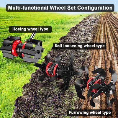 Multifunctional Lawn Mower Grass Trimmer Accessory with Interchangeable Blades Soil