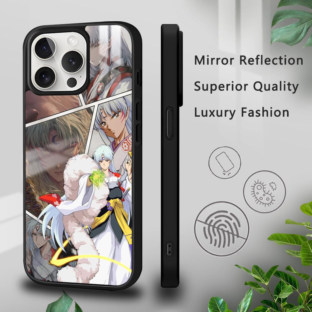 I-Inuyasha S-Sesshomaru Phone Case For iPhone 16 15 14 13 12 11 Pro Xs Max Mini Plus Celulares Hard Funda