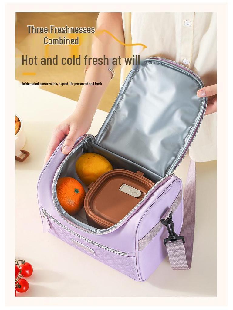 Stylish Insulated Lunch Bag for Office Workers, Bento or Breakfast Carry Bag