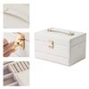 Leather Jewelry Case With Auto Open Designs Multiple Layer Compartments For Necklace Earring Rings Storage