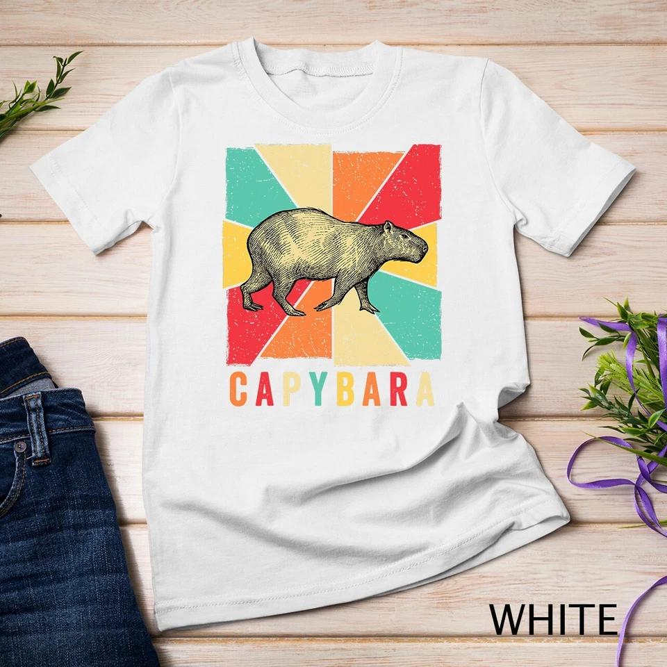 Retro Vintage Style Capybara Design - Capybara T-Shirt Unisex T-shirt 10 S