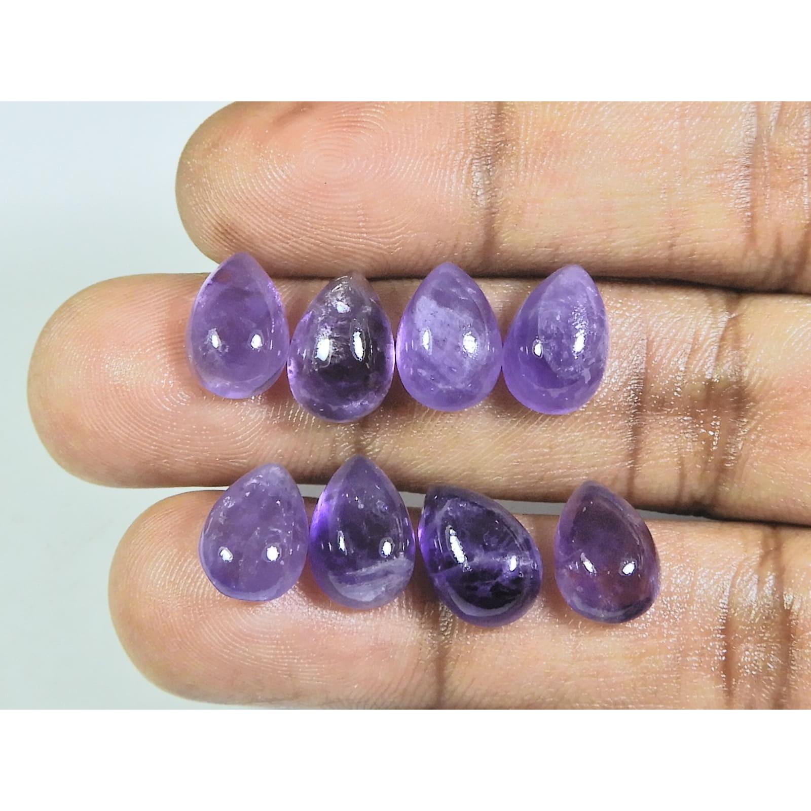 

Кольцо из натурального аметиста 8X12 мм, размер, кабошон-груша, рассыпной драгоценный камень, лот 8 шт., 30 карат, A-452