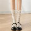 Womens Calf Socks, Sweet Girl Lace Ruffle Knee Socks Fashion Ladies Girl Princess Mesh Socks Japanese Stockings