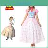 Ymks Brand Cosplay Costume For Adult Women Pink Polka Dot Shepherdess Dress