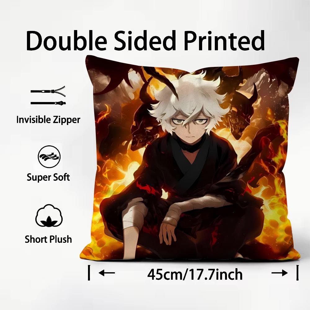 Hell's Paradise-Jigokuraku Anime Cushion Cover Pattern Printed Pillowcase for Living Room Sofa Cushion Cover & Bedroom Decor