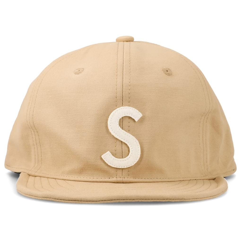 Spring Logo Short Cap Unisex Baseball Cap Short Brim S Logo Beige