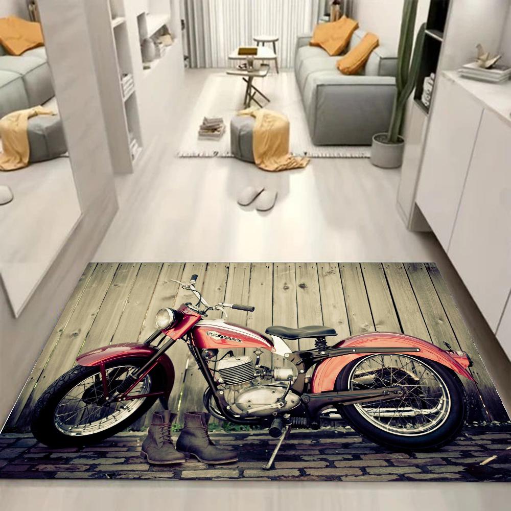 1ks Vintage Moto Koupelnové Absorpční Rohožky Protiskluzové Rohožky Domácí Dekorace Koberce Domácí Kuchyňské Podlahové Rohožky